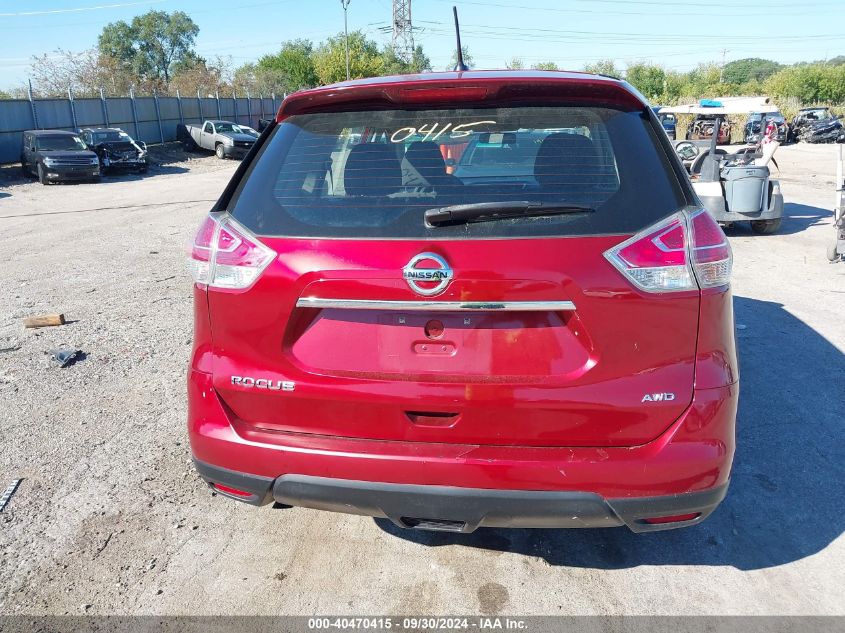 2016 Nissan Rogue S VIN: KNMAT2MV8GP654078 Lot: 40470415