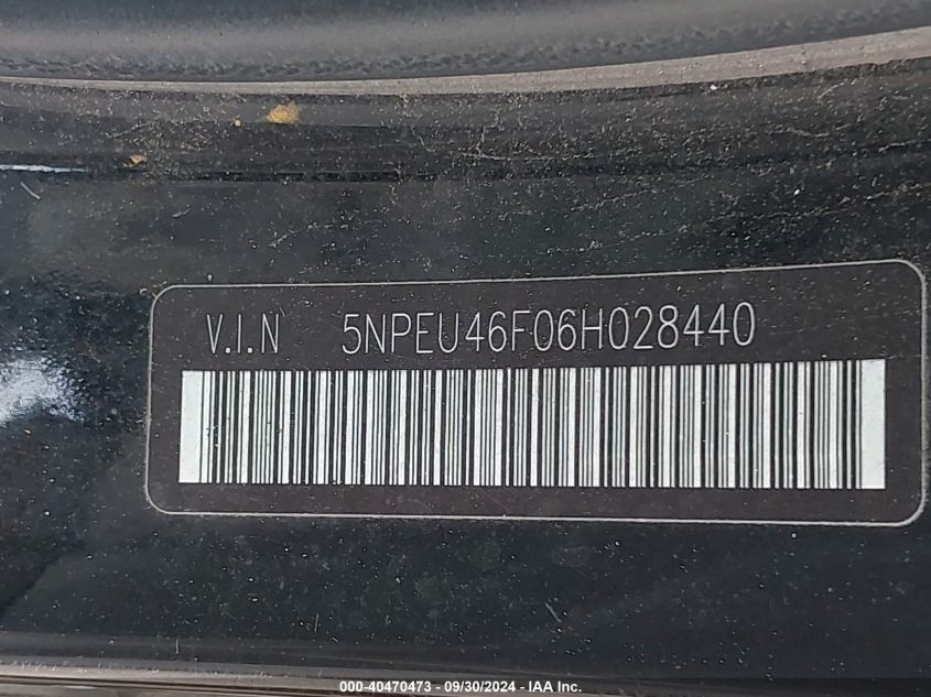 5NPEU46F06H028440 2006 Hyundai Sonata Gls V6/Lx V6