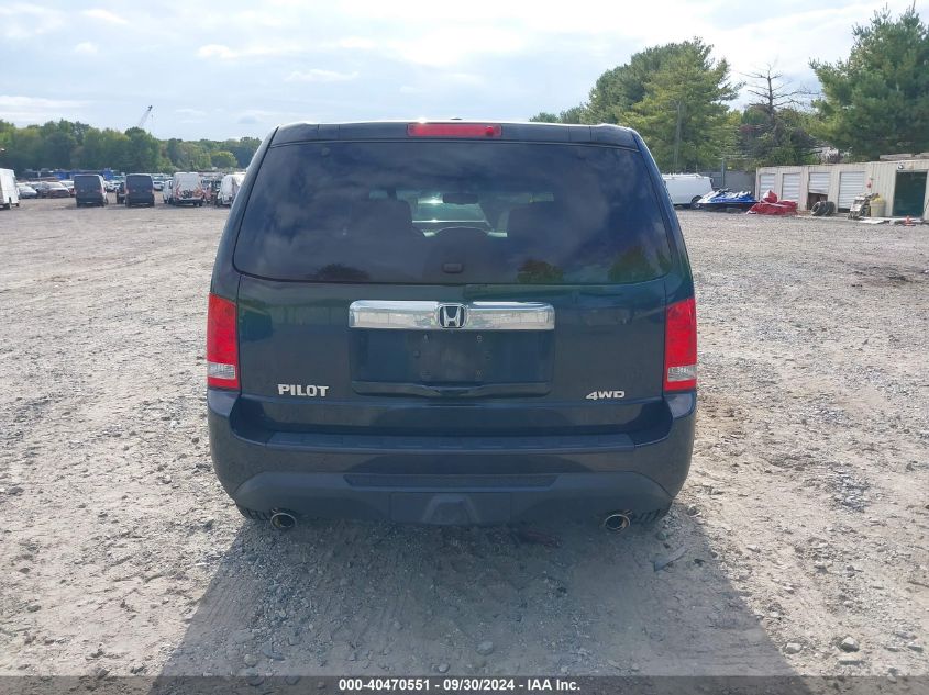 2012 Honda Pilot Ex-L VIN: 5FNYF4H57CB054877 Lot: 40470551