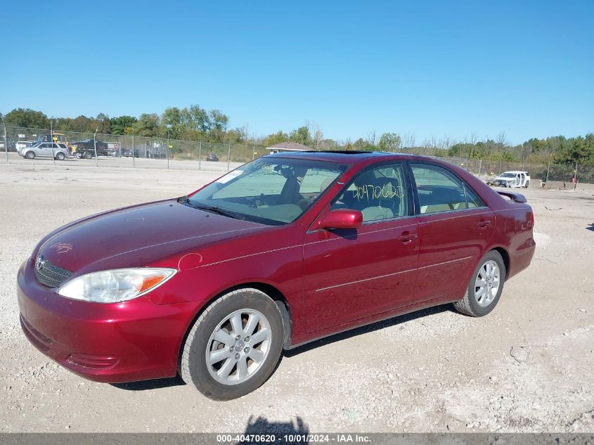 2002 Toyota Camry Le/Xle/Se VIN: 4T1BE30K82U049662 Lot: 40470620