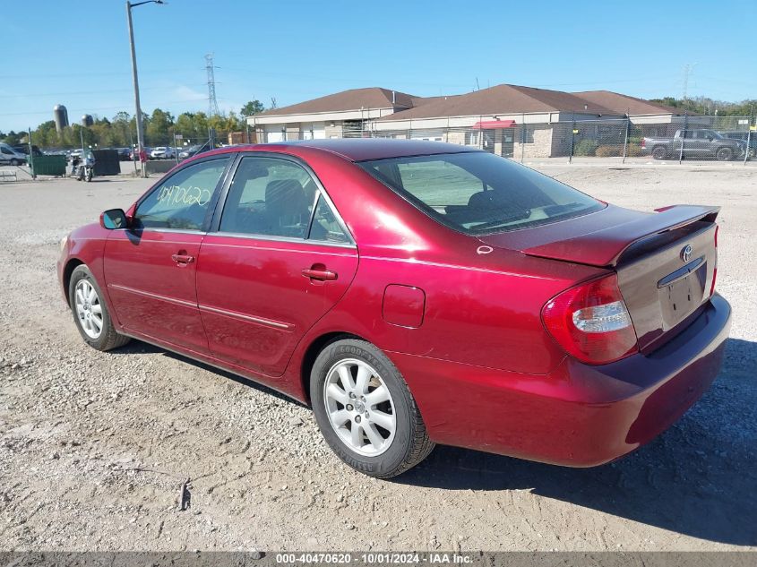 2002 Toyota Camry Le/Xle/Se VIN: 4T1BE30K82U049662 Lot: 40470620