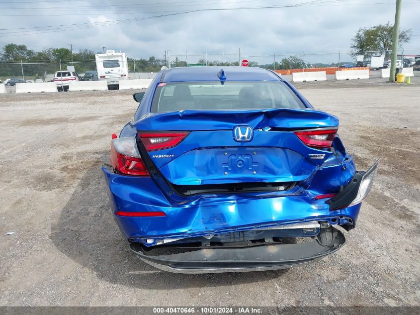 2019 Honda Insight Touring VIN: 19XZE4F99KE018738 Lot: 40470646