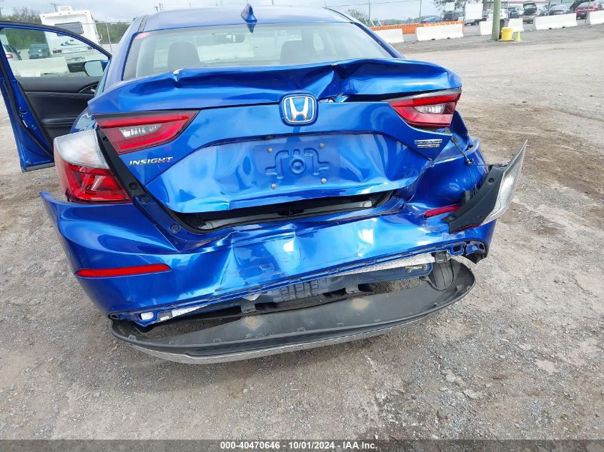 2019 Honda Insight Touring VIN: 19XZE4F99KE018738 Lot: 40470646