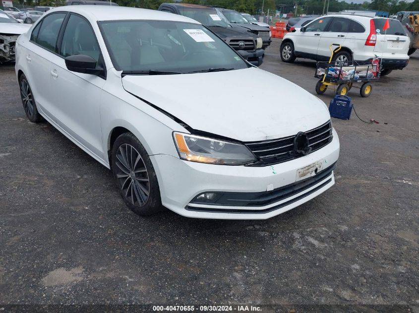 2016 Volkswagen Jetta 1.8T Sport VIN: 3VWD17AJ9GM278365 Lot: 40470655