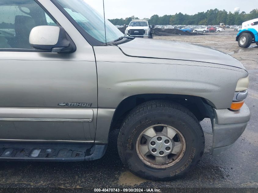 2001 Chevrolet Tahoe Lt VIN: 1GNEC13T11R130771 Lot: 40470743