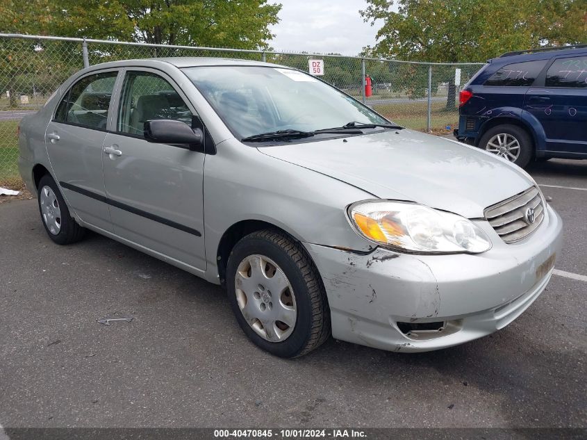 2003 Toyota Corolla Ce/Le/S VIN: 2T1BR32E03C156168 Lot: 40470845