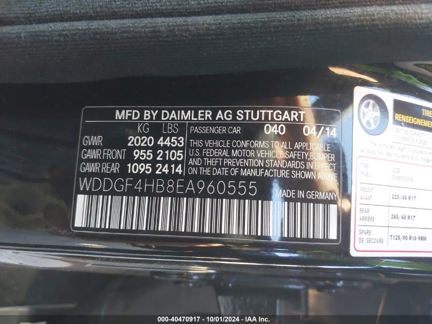 WDDGF4HB8EA960555 2014 Mercedes-Benz C 250 Luxury/Sport