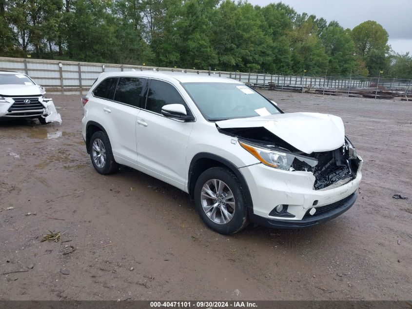 5TDBKRFHXGS336122 2016 TOYOTA HIGHLANDER - Image 1