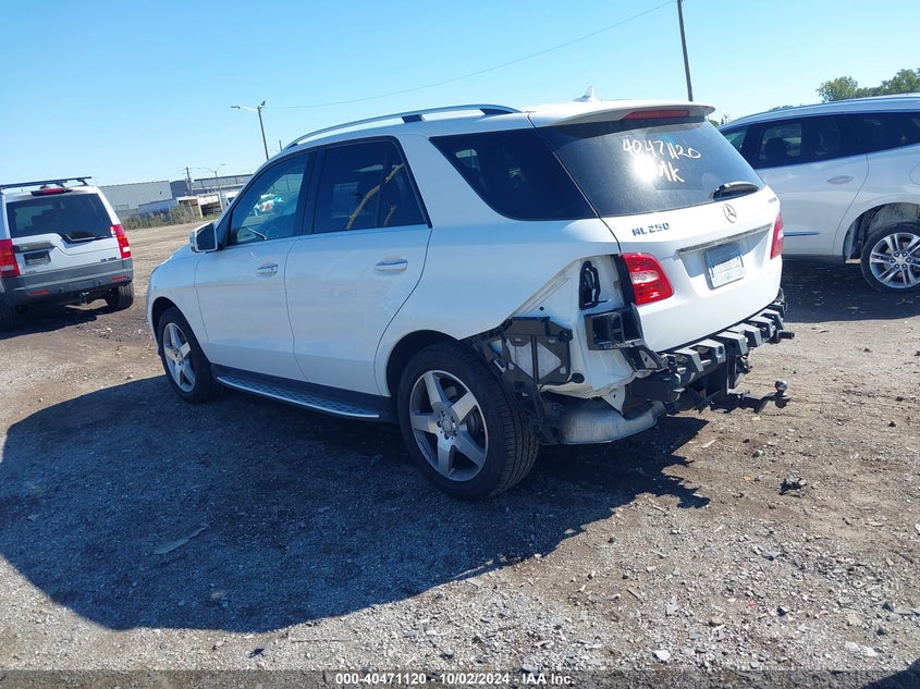Vin: 4jgda0eb5fa557753, lot: 40959812, mercedes-benz ml 250 bluetec 4matic 20153