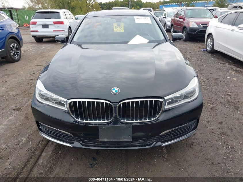 2016 BMW 750I Xi VIN: WBA7F2C58GG415825 Lot: 40471164