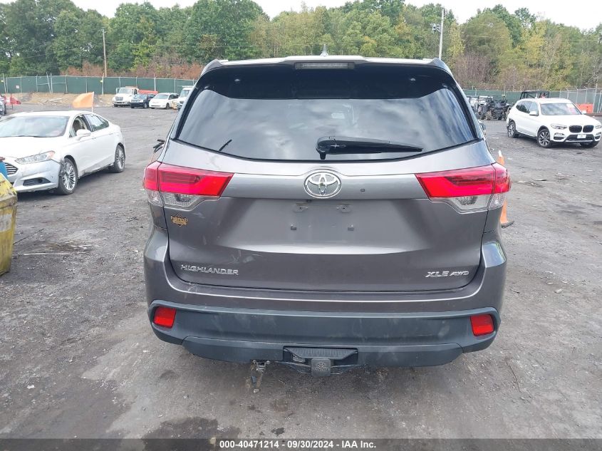 2017 Toyota Highlander Xle VIN: 5TDJZRFH1HS432634 Lot: 40471214