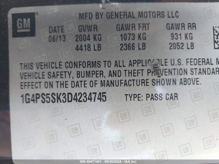 1G4PS5SK3D4234745 2013 Buick Verano Leather Group