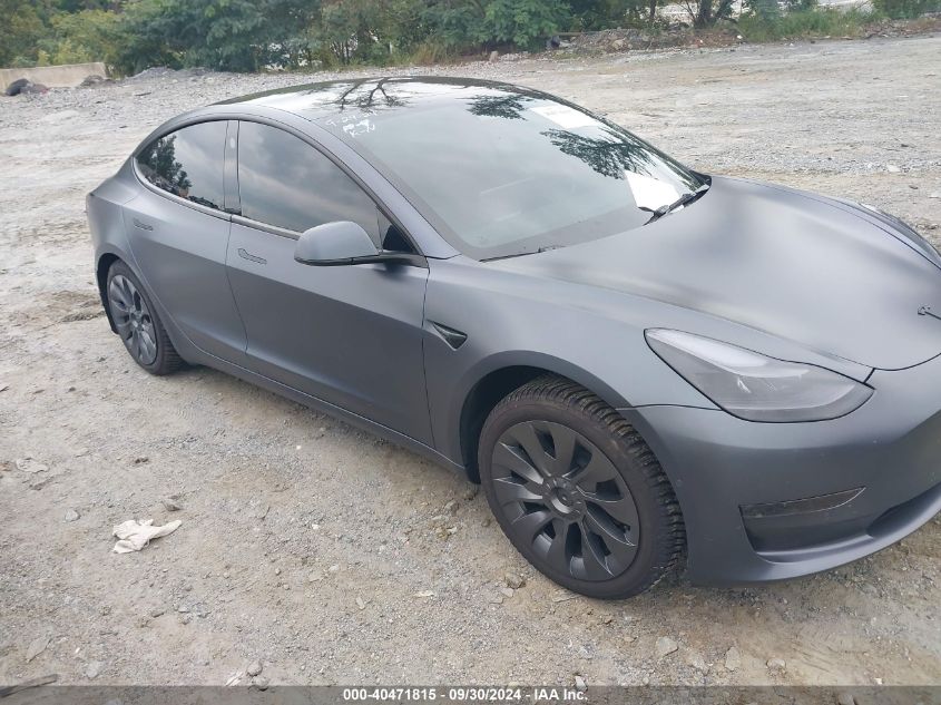 2022 Tesla Model 3 Long Range Dual Motor All-Wheel Drive VIN: 5YJ3E1EB8NF271900 Lot: 40471815