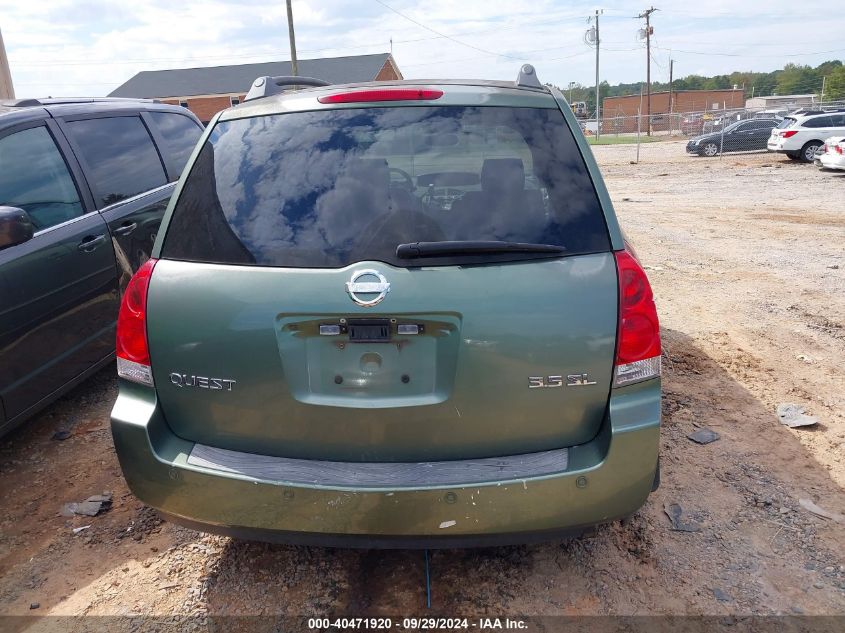 2004 Nissan Quest 3.5 Sl VIN: 5N1BV28U44N363273 Lot: 40471920