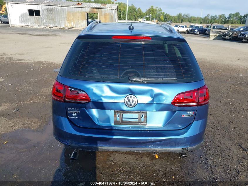 2017 Volkswagen Golf Alltrack Tsi S/Tsi Se/Tsi Sel VIN: 3VWH17AU2HM513945 Lot: 40471974