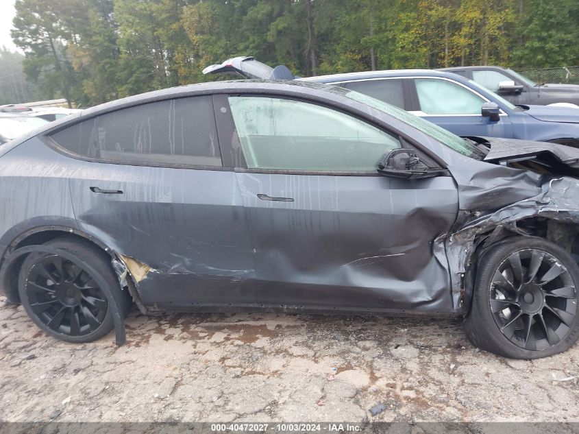 2021 Tesla Model Y Long Range Dual Motor All-Wheel Drive VIN: 5YJYGDEE0MF125520 Lot: 40472027