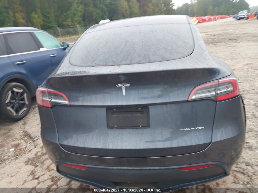 2021 Tesla Model Y Long Range Dual Motor All-Wheel Drive VIN: 5YJYGDEE0MF125520 Lot: 40472027