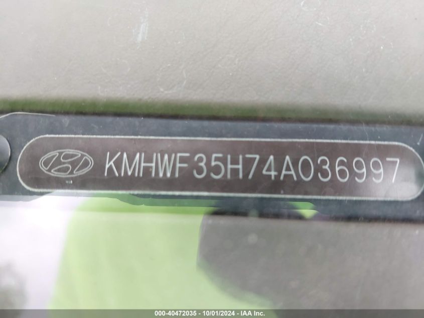 KMHWF35H74A036997 2004 Hyundai Sonata Gls/Lx