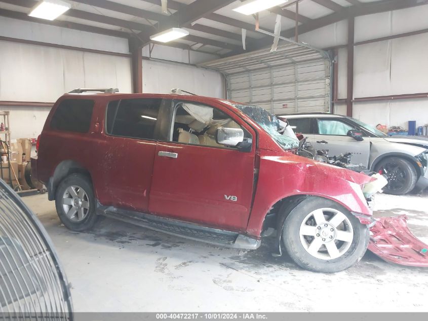 5N1AA08B75N737922 2005 Nissan Armada Se/Le