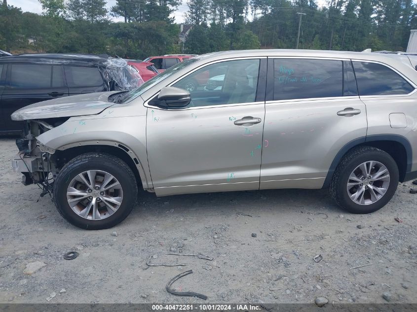 5TDZKRFH6FS108079 2015 Toyota Highlander Le Plus V6