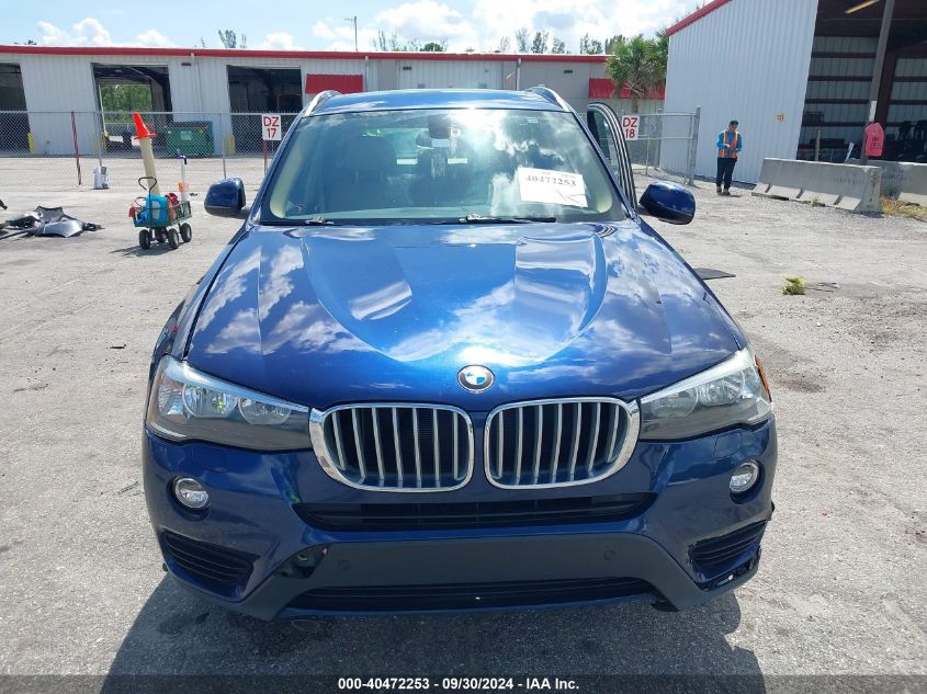 2017 BMW X3 xDrive28I VIN: 5UXWX9C33H0W76274 Lot: 40472253