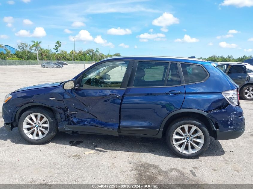 2017 BMW X3 xDrive28I VIN: 5UXWX9C33H0W76274 Lot: 40472253