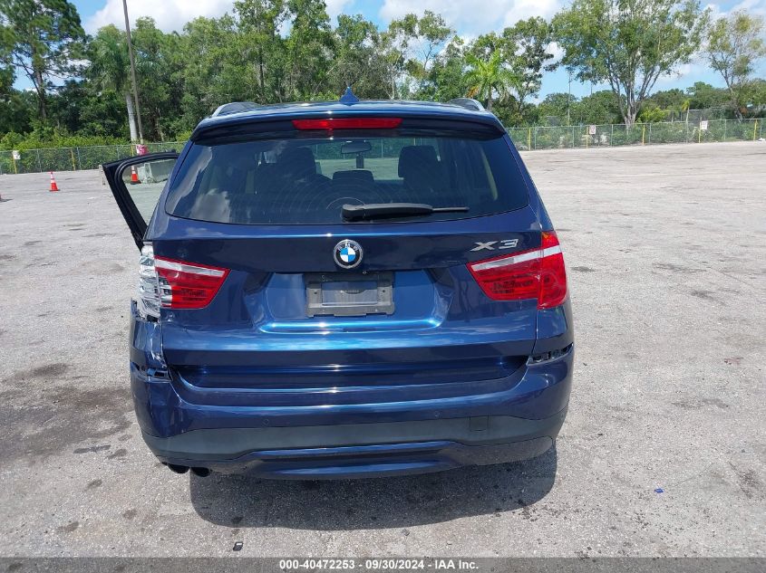 2017 BMW X3 xDrive28I VIN: 5UXWX9C33H0W76274 Lot: 40472253