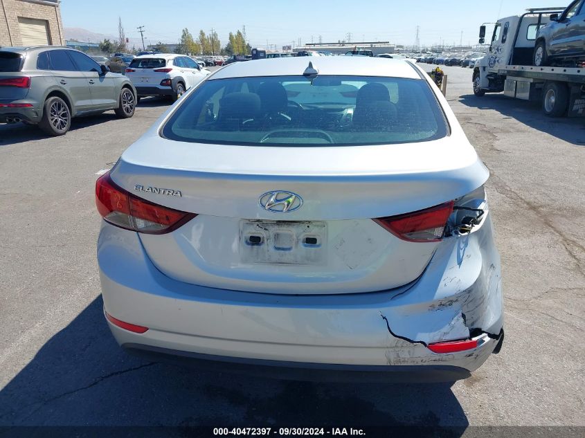 2016 Hyundai Elantra Value Edition VIN: 5NPDH4AE6GH774424 Lot: 40472397