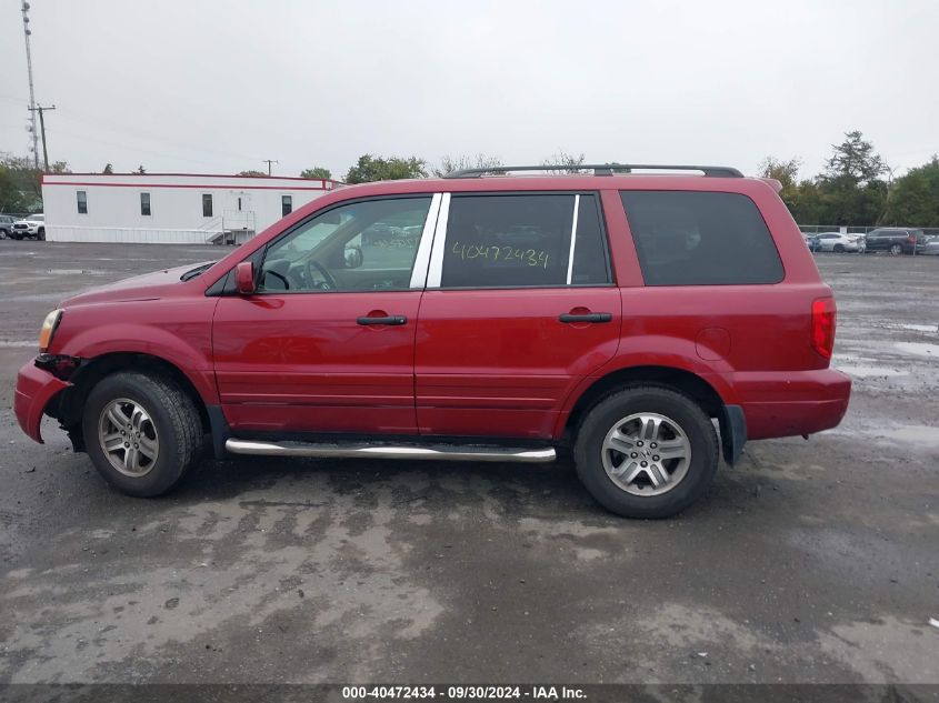 2005 Honda Pilot Ex VIN: 5FNYF18495B003566 Lot: 40472434