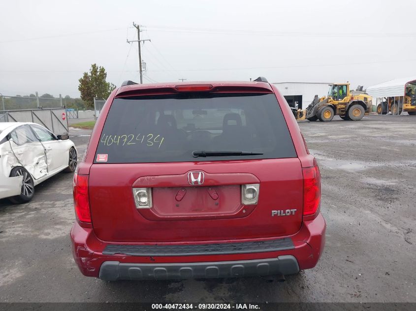 2005 Honda Pilot Ex VIN: 5FNYF18495B003566 Lot: 40472434