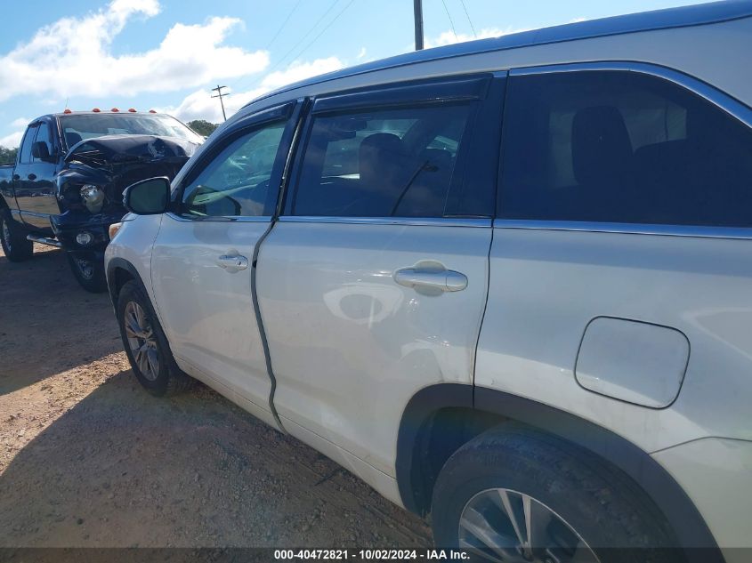 2015 Toyota Highlander Xle V6 VIN: 5TDJKRFH9FS214409 Lot: 40472821