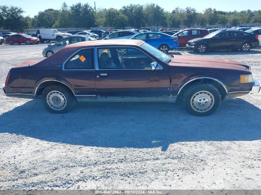 1987 Lincoln Mark Vii Lsc VIN: 1LNBM93M3HY610354 Lot: 40472963