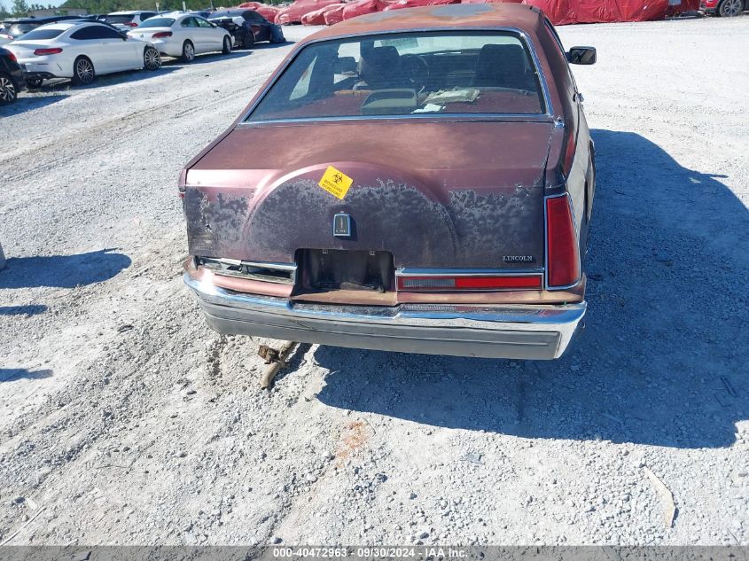 1987 Lincoln Mark Vii Lsc VIN: 1LNBM93M3HY610354 Lot: 40472963