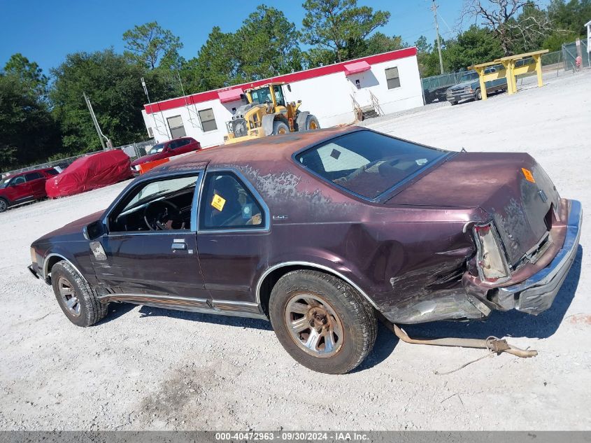 1987 Lincoln Mark Vii Lsc VIN: 1LNBM93M3HY610354 Lot: 40472963