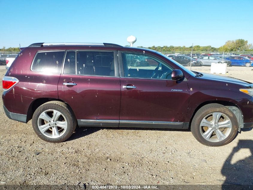 5TDDK3EH7DS256165 2013 Toyota Highlander Limited V6