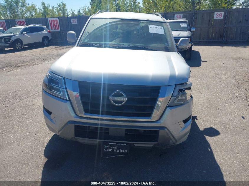 2021 Nissan Armada Sv 4Wd VIN: JN8AY2AD5M9662267 Lot: 40473229