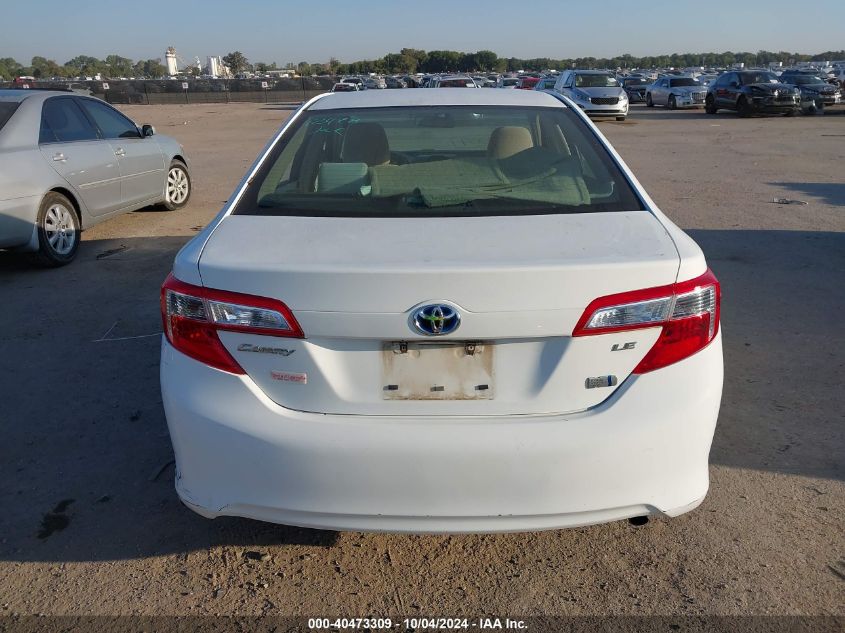 4T1BD1FK1DU075229 2013 Toyota Camry Hybrid Le