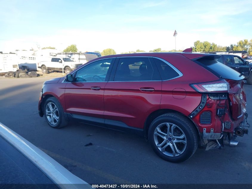 2016 Ford Edge Titanium VIN: 2FMPK4K97GBB88838 Lot: 40473427