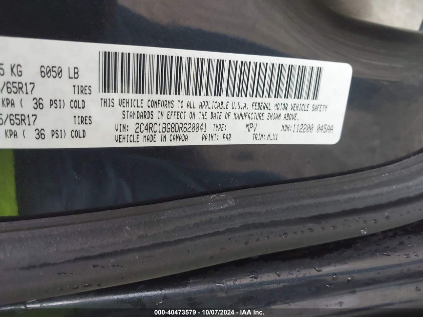 2C4RC1BG8DR620041 2013 Chrysler Town & Country Touring