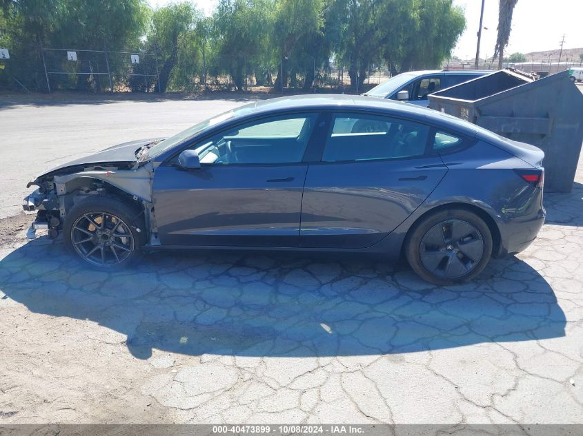 2023 Tesla Model 3 Rear-Wheel Drive VIN: 5YJ3E1EA1PF457479 Lot: 40473899