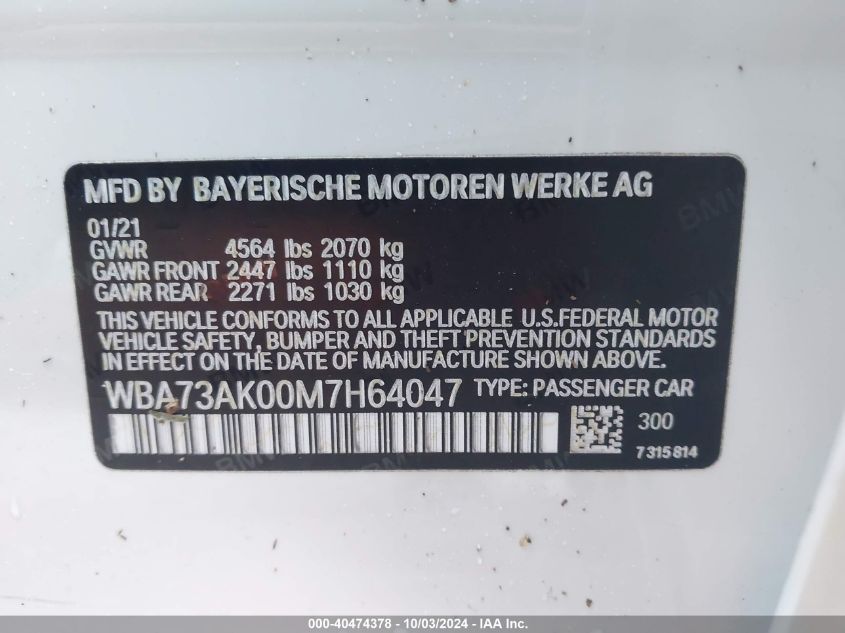 VIN 2T3W1RFV8MC087485 2021 BMW 228I GRAN COUPE no.9