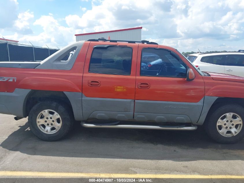 2002 Chevrolet Avalanche 1500 VIN: 3GNEK13T32G180964 Lot: 40474907