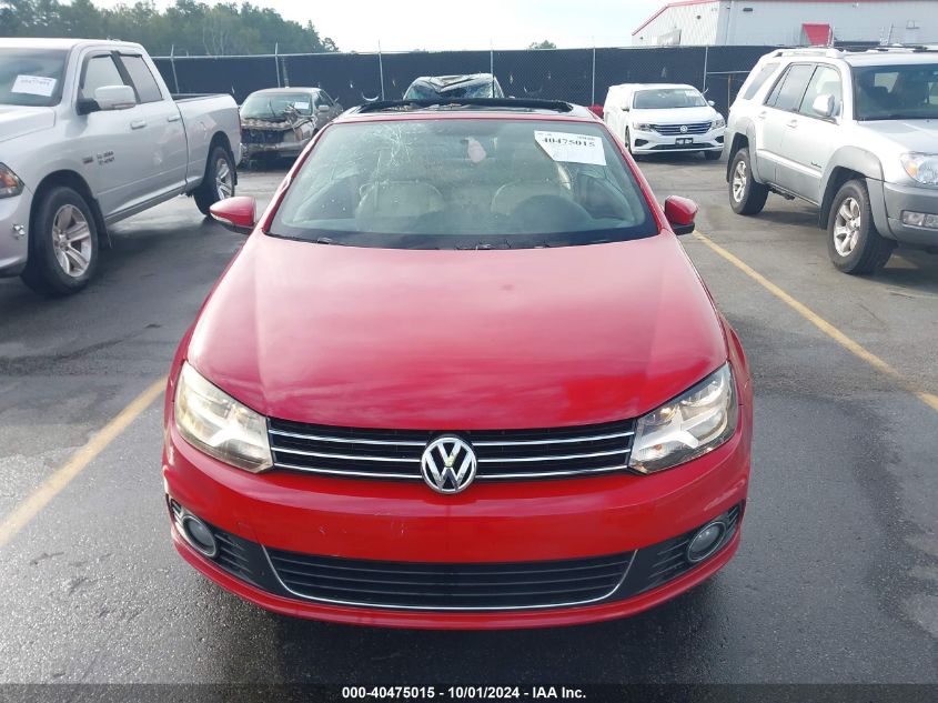 2014 Volkswagen Eos Komfort VIN: WVWBW8AH6EV002078 Lot: 40475015