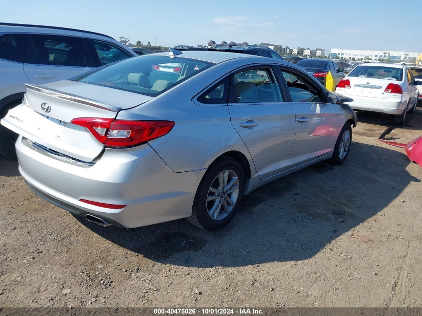 VIN 5NPE24AF3FH040353 2015 Hyundai Sonata, SE no.4