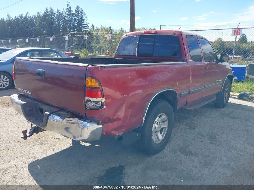 2000 Toyota Tundra Access Cab/Access Cab Sr5 VIN: 5TBRT3411YS012484 Lot: 40475092