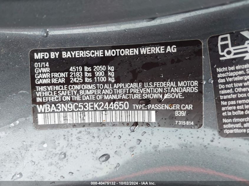 WBA3N9C53EK244650 2014 BMW 428I xDrive