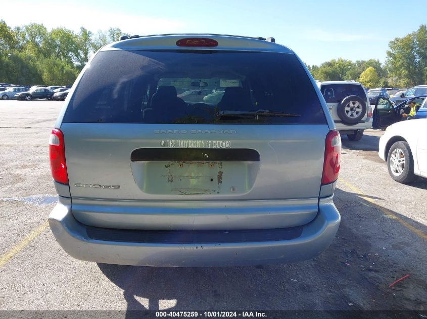 2005 Dodge Grand Caravan Se VIN: 1D4GP24R65B166987 Lot: 40475259