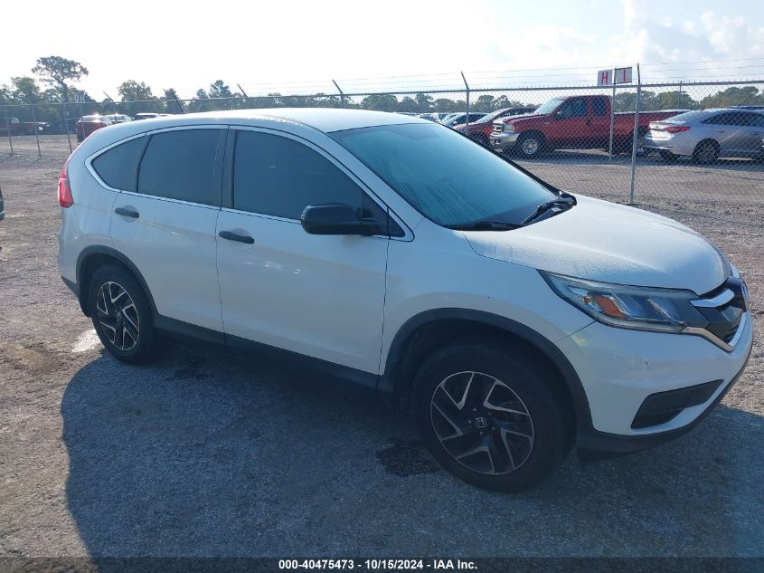 2016 Honda Cr-V Se VIN: 5J6RM3H41GL011581 Lot: 40475473