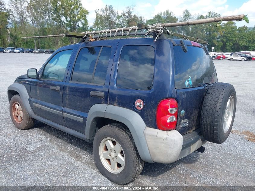 2007 Jeep Liberty Sport VIN: 1J4GK48K37W525707 Lot: 40475551