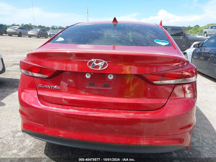 2017 Hyundai Elantra Value Edition VIN: KMHD84LF6HU406818 Lot: 40475577